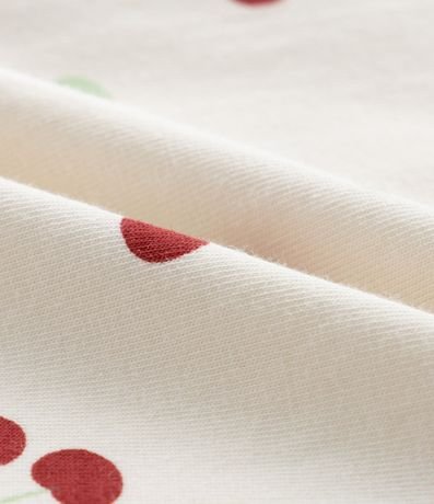 Vestido Infantil con Estampa de Cerezas -Talle 0 a 18 Meses 3