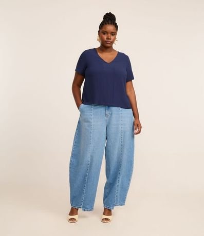 Blusa en Viscosa con Escote en V Curve & Plus Size 2