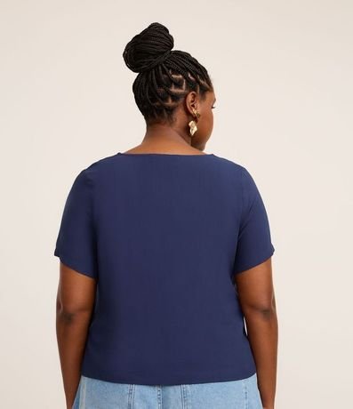 Blusa en Viscosa con Escote en V Curve & Plus Size 4