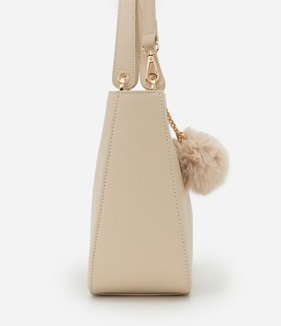 Bolsillo Satchel Mediana con Bretel Desmontable y Llavero Pompón 2