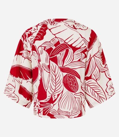 Blusa en Viscosa con Estampado Follajes y Limones 6