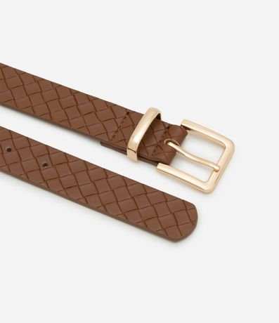 Cinturón Mediano con Hebilla y Textura Tressê 2