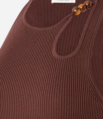 Blusa en Punto con Escote U y Adorno en el Escote 7