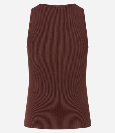 Blusa en Punto con Escote U y Adorno en el Escote 8