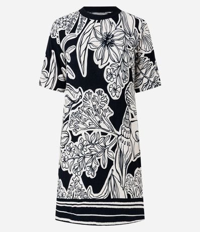 Vestido Corto en Viscosa con Estampa Follaje 5