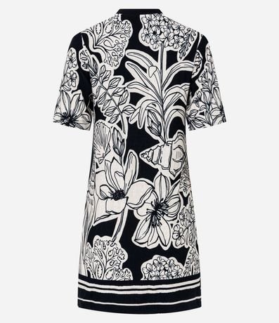 Vestido Corto en Viscosa con Estampa Follaje 6