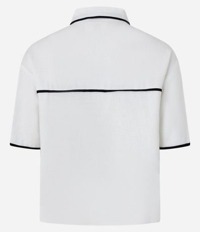 Camisa en Viscolino con Vista Oculta y Bies contrastante 6