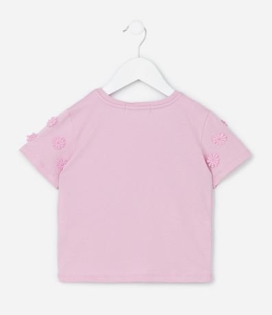 Blusa Infantil con Flores Aplicadas en la Manga - Talle 1 a 6 años 3