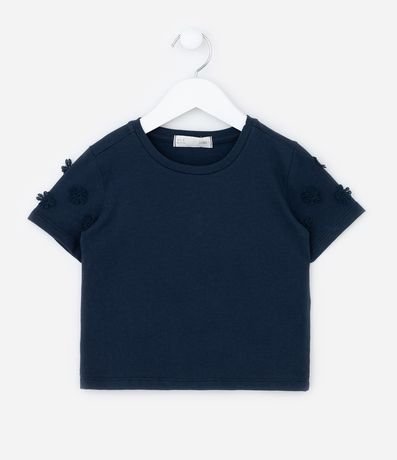 Blusa Infantil con Flores Aplicadas en la Manga - Talle 1 a 6 años 1