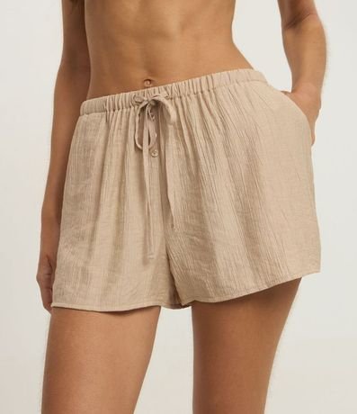 Salida de Playa Short en Viscosa con Bolsillo y Lazo 2