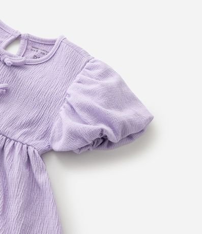 Vestido Infantil con Lazos Texturizado - Talle 1 a 6 años 6