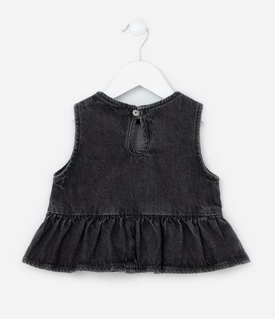 Blusa Infantil en Jeans con Volado -  1 a 6 años 2