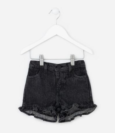 Short Infantil en Jeans con Volados - Talle 1 a 6 años 2