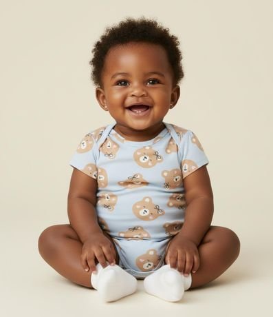 Body Infantil con Estampa de Osito - Talle 0 a 18 Meses 2
