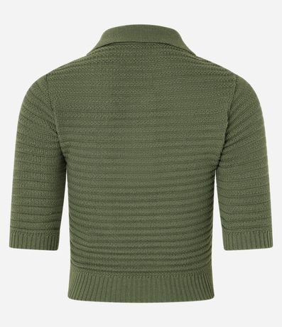 Blusa Polo en Punto con botón en el Cuello 6