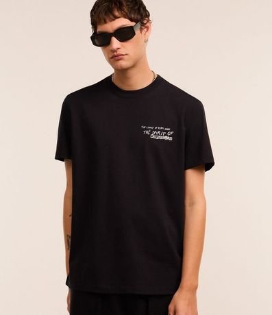 Remera Comfort en Algodón con Estampa de Angel y Lettering