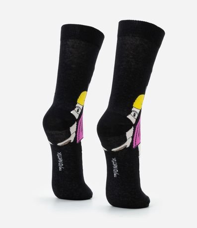 Media Caña Larga en Algodón con Estampa del Round 6 3