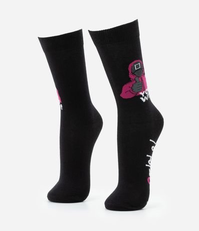 Media Caña Larga en Algodón con Estampada Round 6