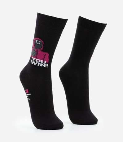 Media Caña Larga en Algodón con Estampada Round 6 2