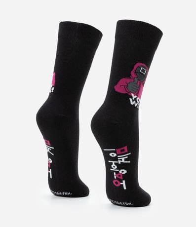 Media Caña Larga en Algodón con Estampada Round 6 3