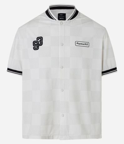 Camisa Sport Core Cuadriculada con Bordados 7