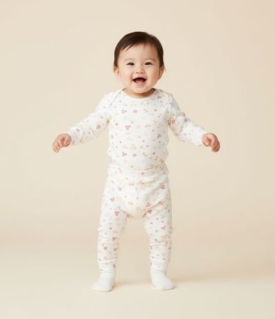 Body Infantil en Rib con Estampa Floral Liberty - Talle RN a 18 Meses 2