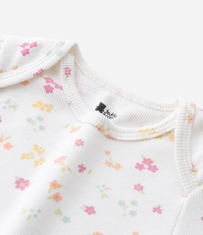 Body Infantil en Rib con Estampa Floral Liberty - Talle RN a 18 Meses 8