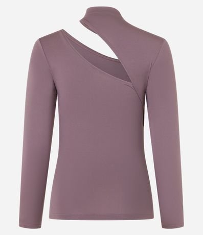 Blusa en Microfibra con Cuello Alto y Recorte Cutout 2