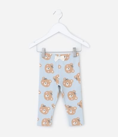 Pantalón Infantil en Cotton con Estampa Osito - Talle RN a 18 meses 2