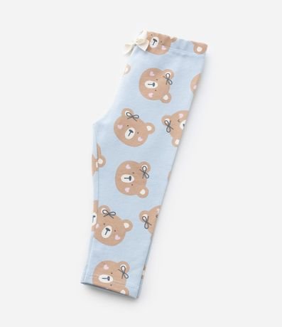 Pantalón Infantil en Cotton con Estampa Osito - Talle RN a 18 meses 5