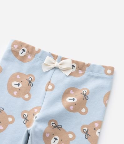 Pantalón Infantil en Cotton con Estampa Osito - Talle RN a 18 meses 6
