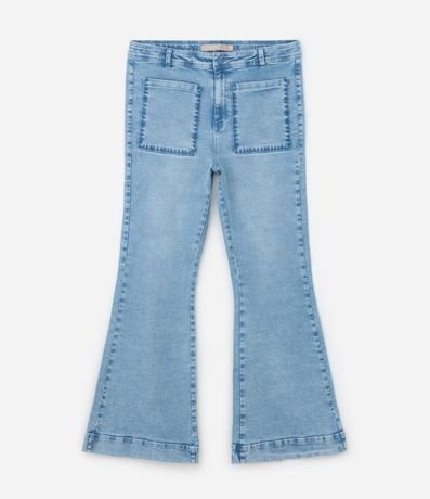 Pantalón Flare en Jeans con Bordado nos Bolsillos Curve & Plus Size 6