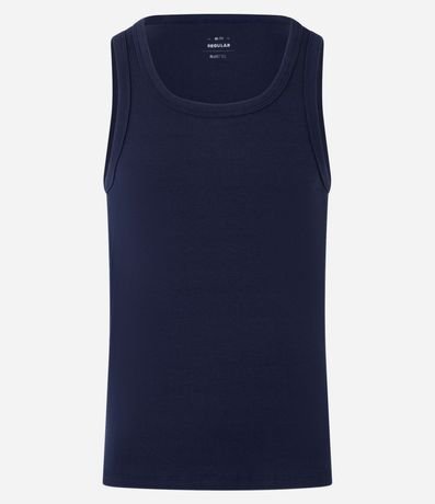 Musculosa Regular Básica en Rib de Algodón 2