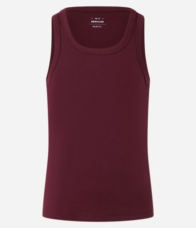 Musculosa Regular Básica en Rib de Algodón 6