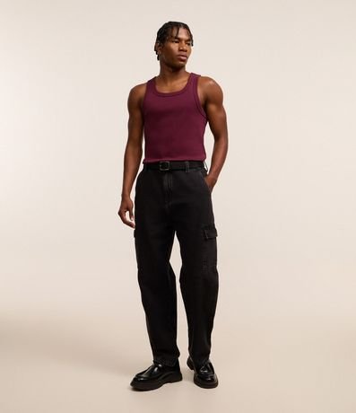 Musculosa Regular Básica en Rib de Algodón 2
