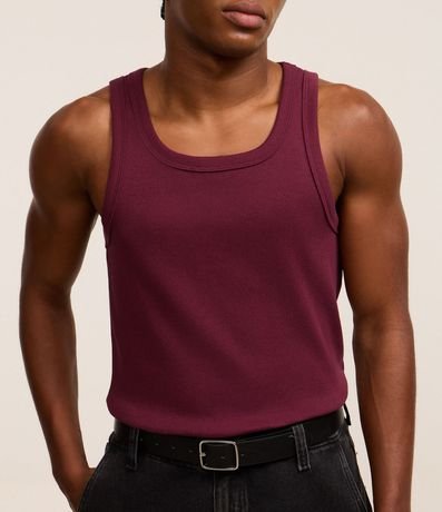 Musculosa Regular Básica en Rib de Algodón 3