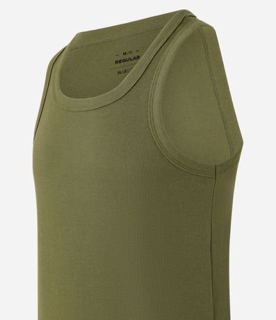 Musculosa Regular Básica en Rib de Algodón 4