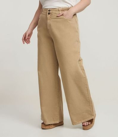 Pantalón Wide Leg en Sarga con cintura Clochard Curve & Plus Size 2