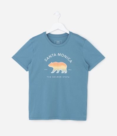 Remera Infantil con Estampa Oso con Lettering - Talle 5 a 14 años