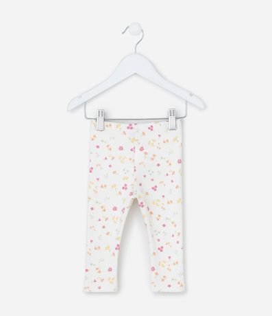 Pantalón Legging Infantil con Estampa Floral - Talle RN a 18 meses 3
