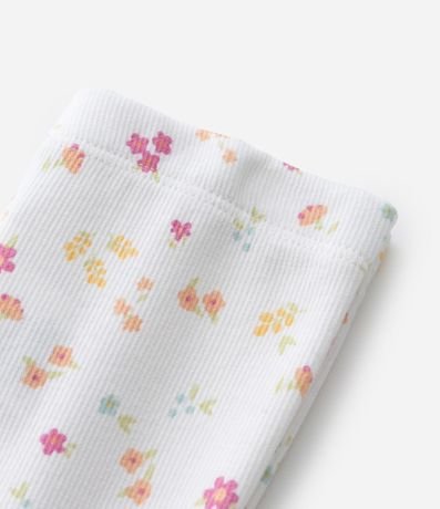 Pantalón Legging Infantil con Estampa Floral - Talle RN a 18 meses 5