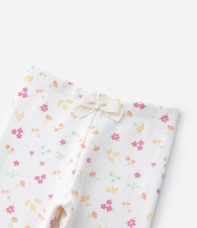 Pantalón Legging Infantil con Estampa Floral - Talle RN a 18 meses 7