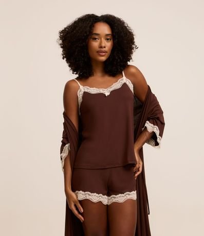 Pijama Short Doll en Viscolycra con Encaje 2