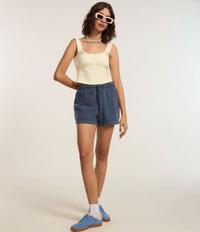Blusa Corset en Cotton con Frunzidos y Bretel Ancho 2