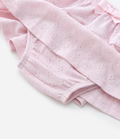 Short pollera Infantil con Moña y Texturizado - Talle 0 a 18 Meses 5