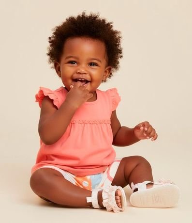 Conjunto Infantil con Estampa Floral - Talle 0 a 18 Meses 1