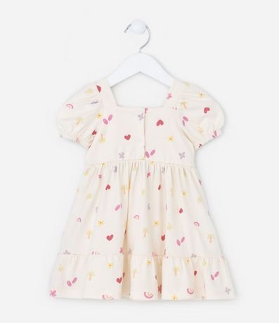 Vestido Infantil con Mini Ícones - Talle 0 a 18 Meses 2