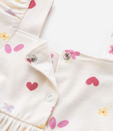 Vestido Infantil con Mini Ícones - Talle 0 a 18 Meses 4