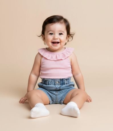 Short Infantil en Jeans - Talle 3 a 18 meses