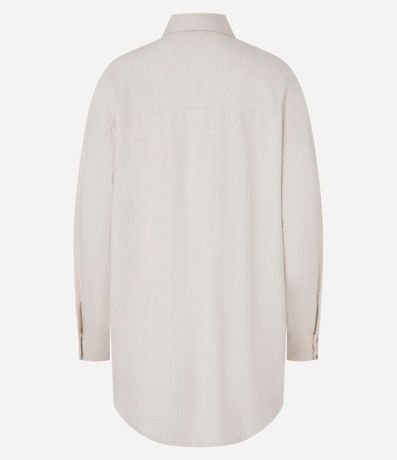 Camisa Alargada en Viscolino con Recortes 7